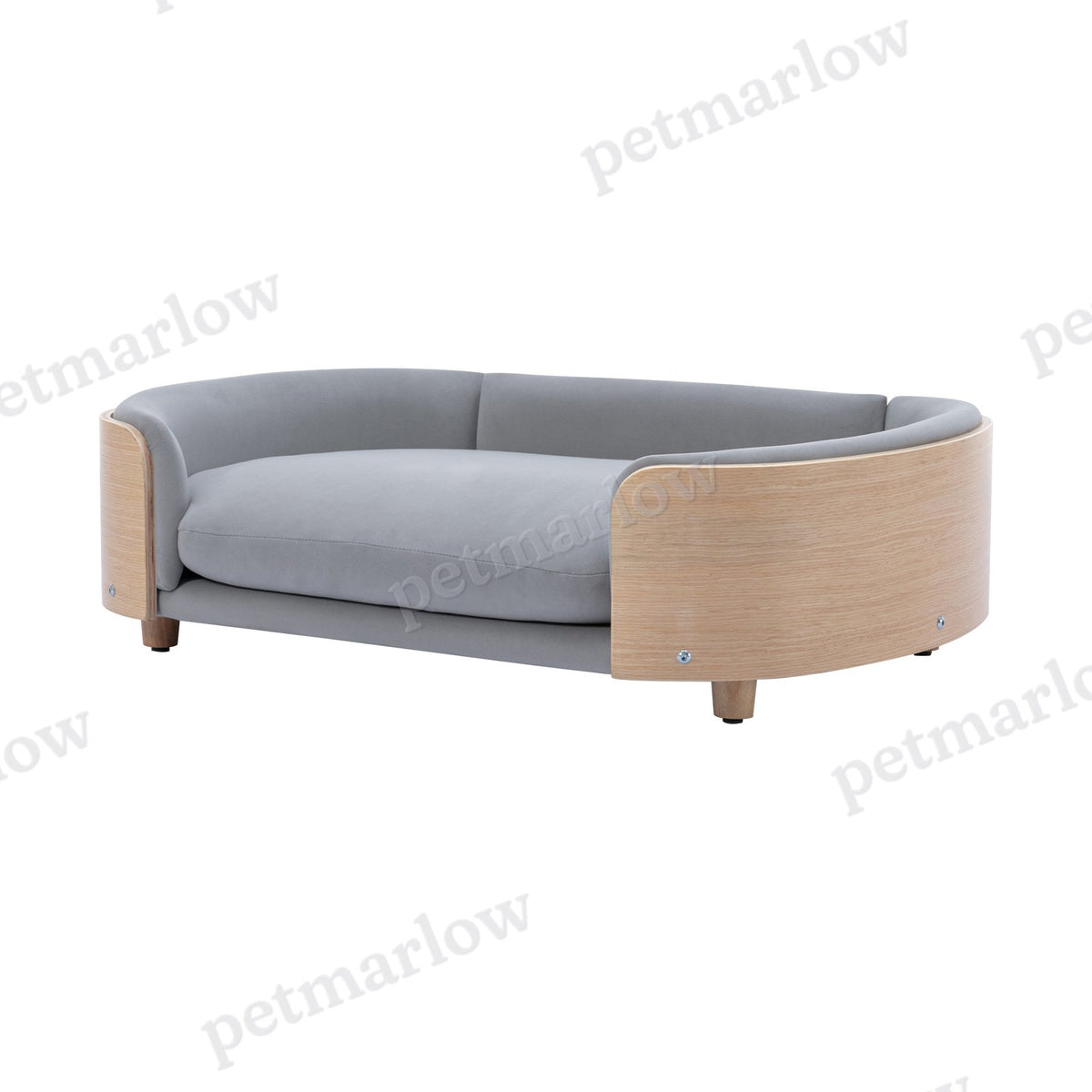 Elevated Dog Bed Sofa with Solid Wood Legs and Velvet Cushion – view 5