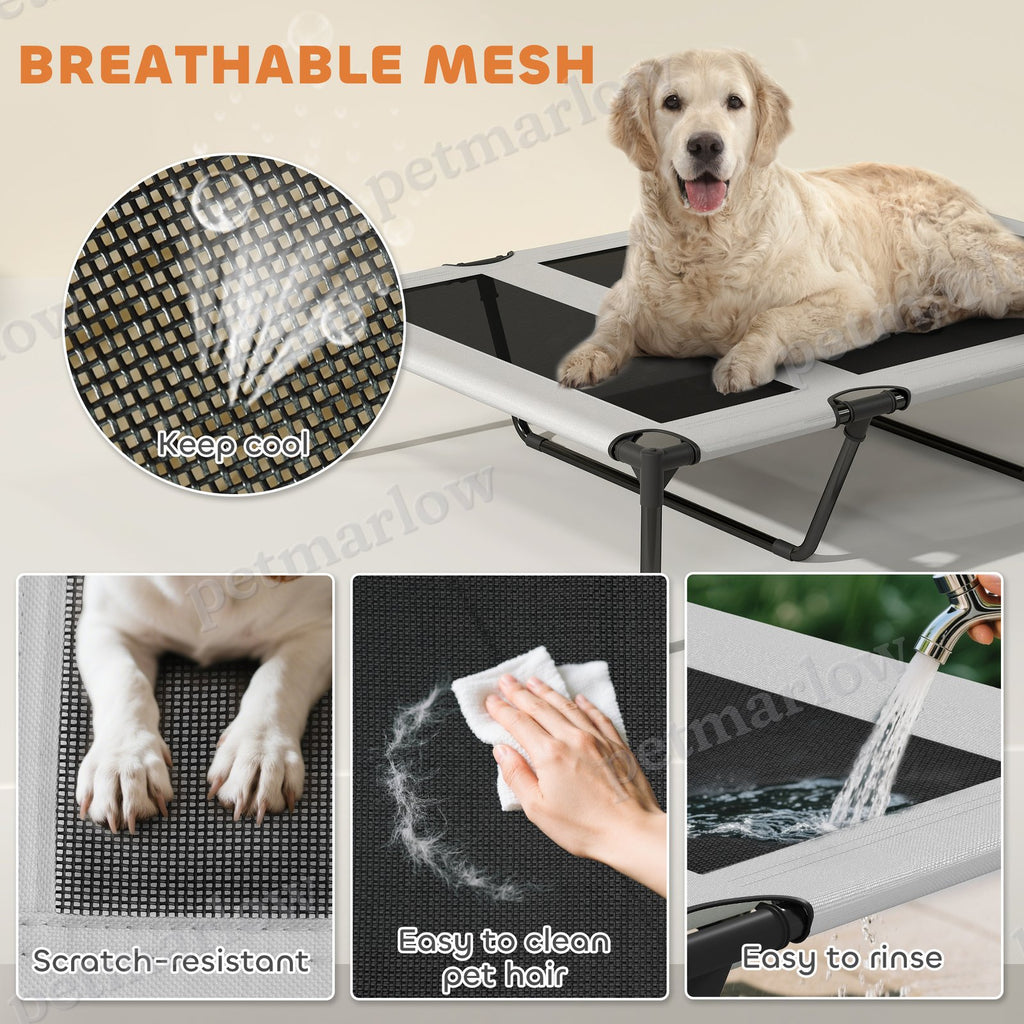 Elevated Dog Bed with Canopy for Outdoor Comfort – view 5