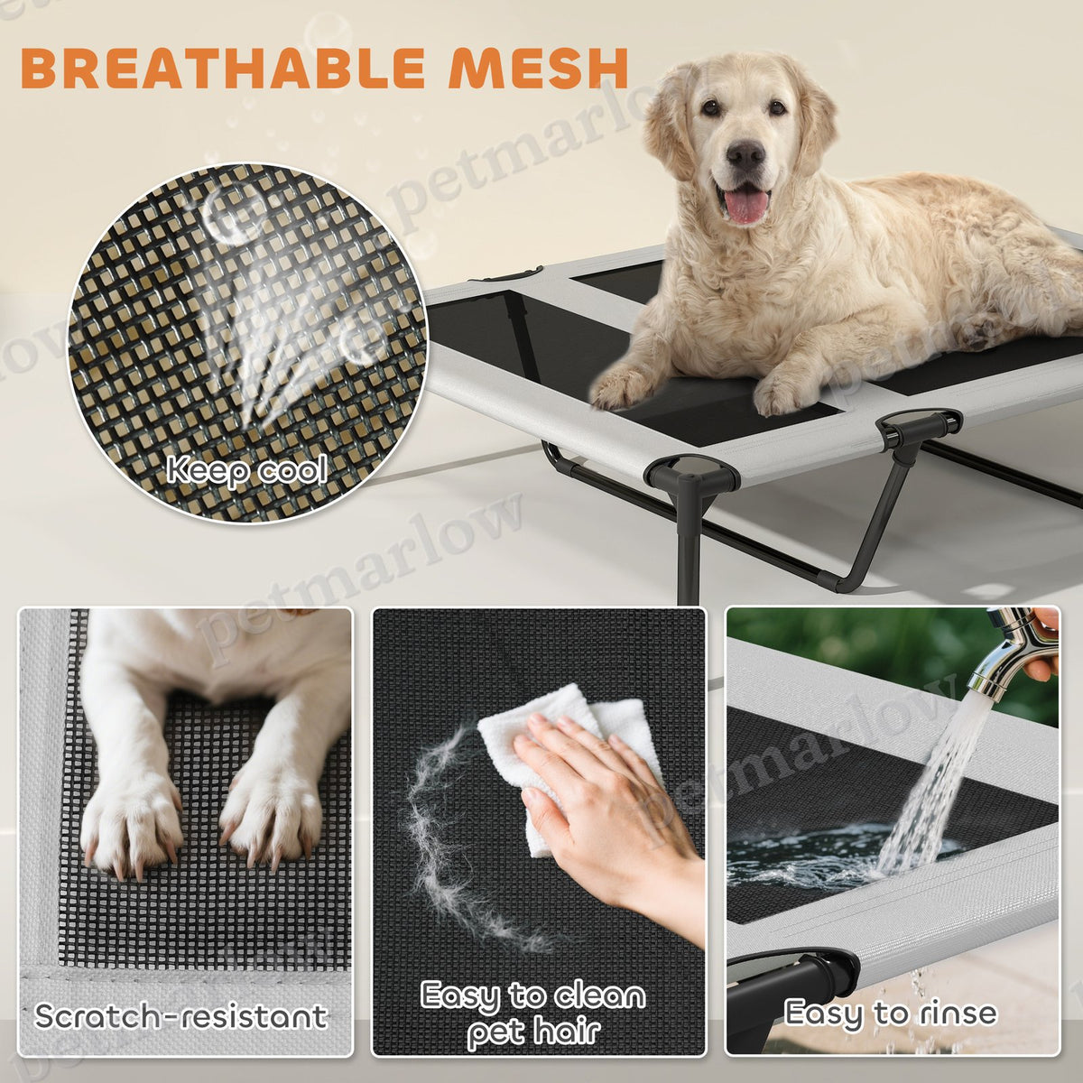 Elevated Dog Bed with Canopy for Outdoor Comfort – view 5