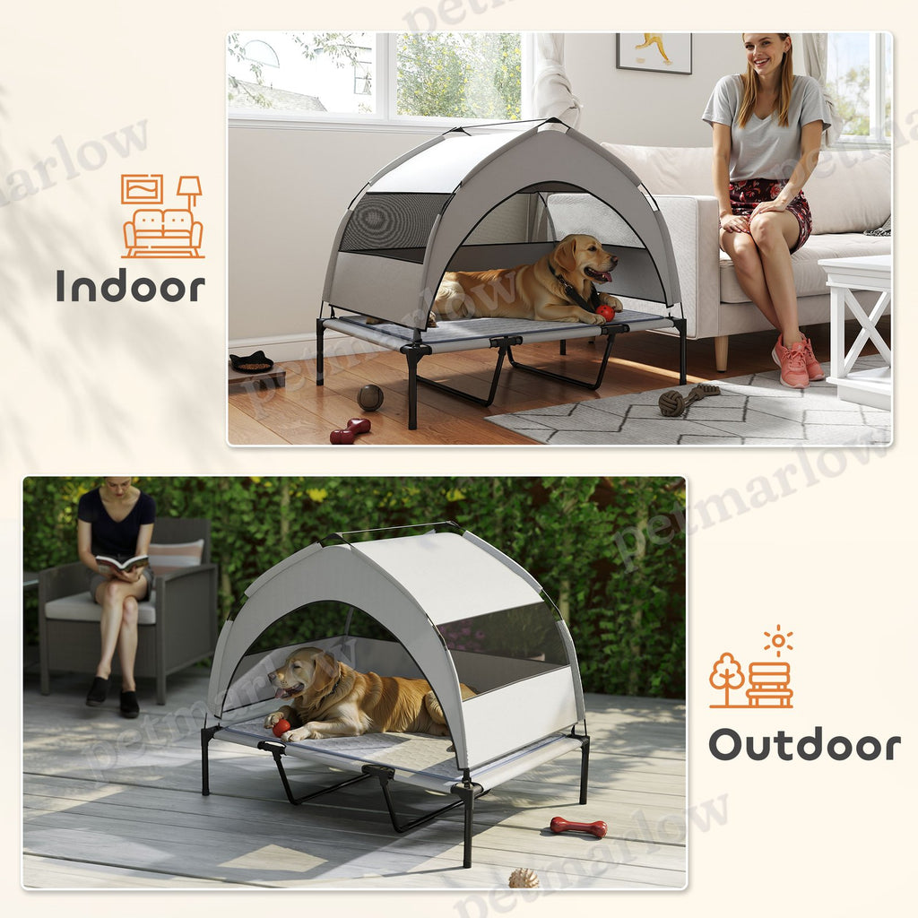 Elevated Dog Bed with Canopy for Outdoor Comfort – view 6