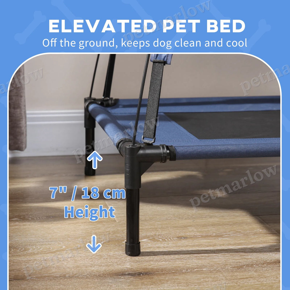 Elevated Dog Bed with Canopy for Large Dogs – view 3