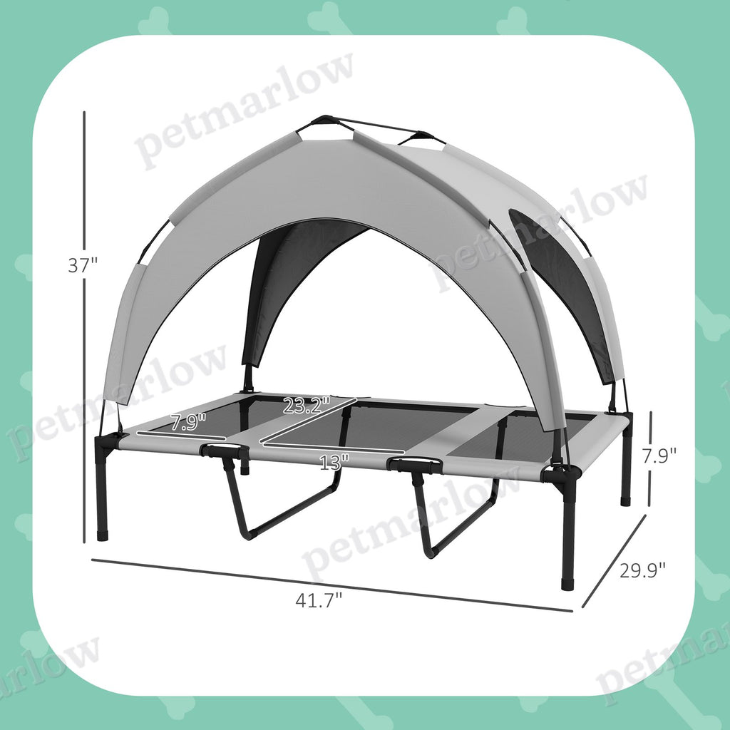 Elevated Dog Bed with Canopy for Outdoor Comfort – view 3