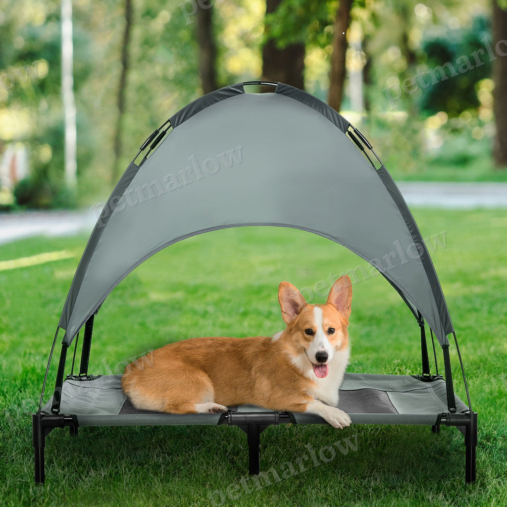 Elevated Dog Bed with Removable Canopy for Outdoor Comfort – view 4