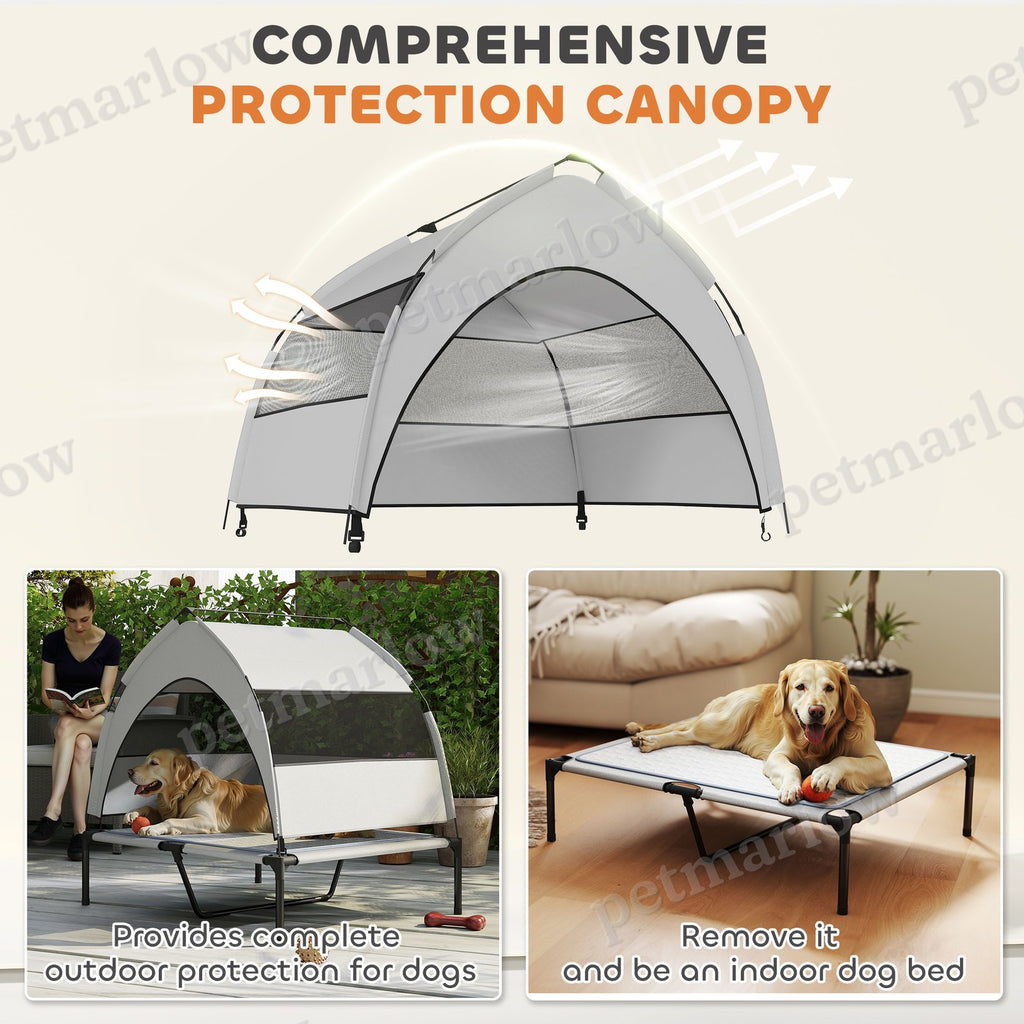Elevated Dog Bed with Removable Canopy for Outdoor Comfort – view 3