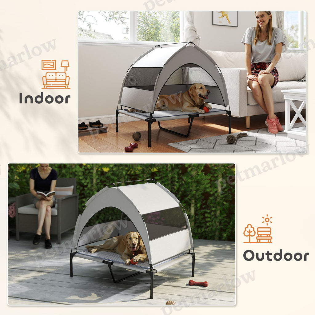 Elevated Dog Bed with Removable Canopy for Outdoor Comfort – view 6