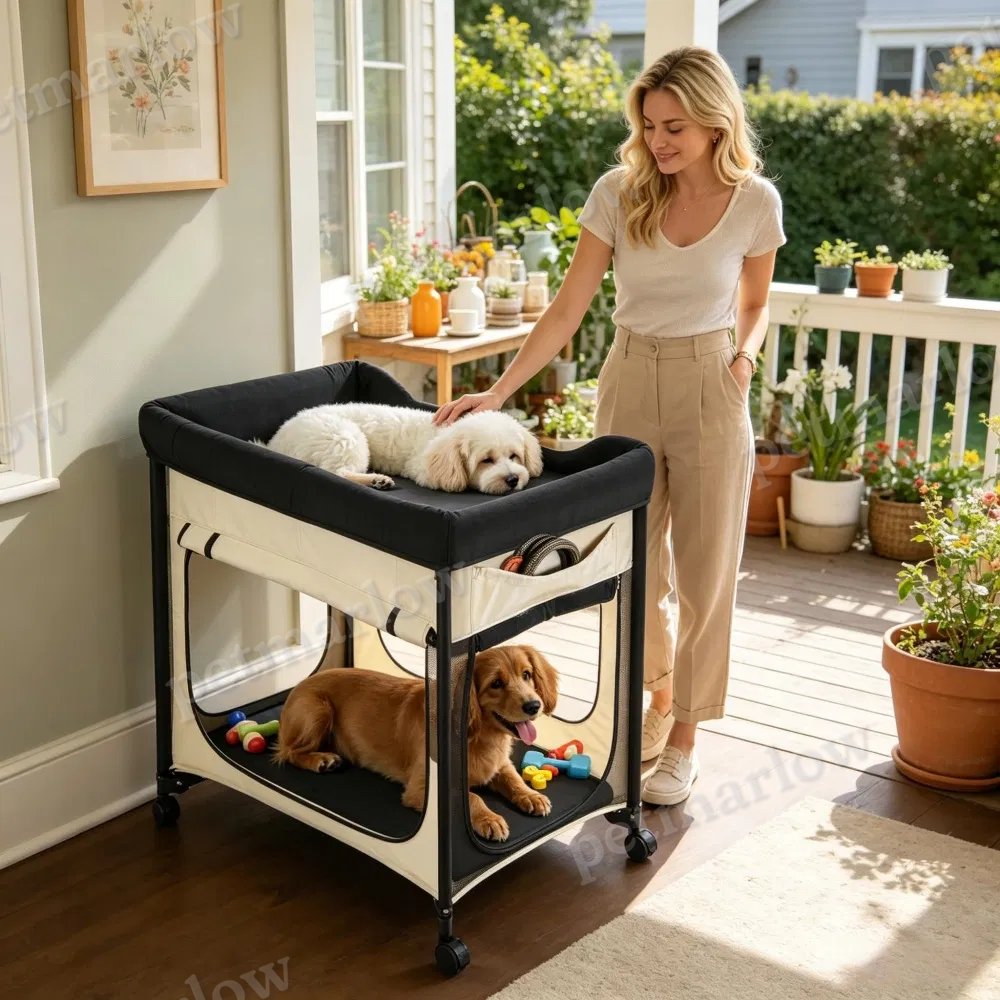 Elevated Dog Bed with Waterproof Oxford for Comfort and Mobility – view 3