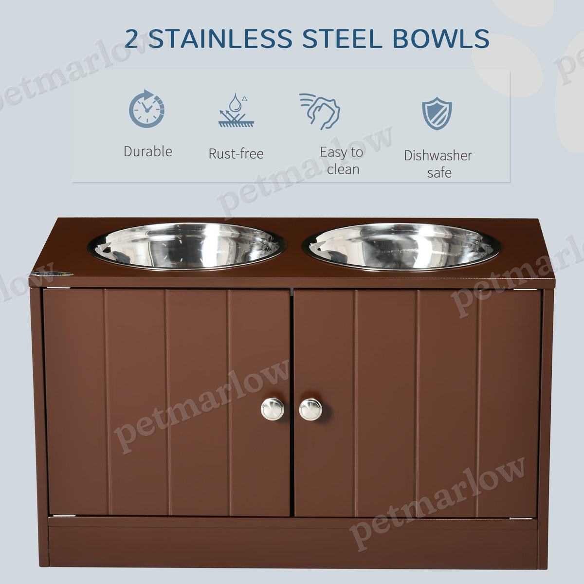 Elevated Dog Bowl Stand with Storage Cabinet – view 4
