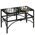 Elevated Dog Bowls for Healthy Feeding Posture – Black / 580x285x375 mm