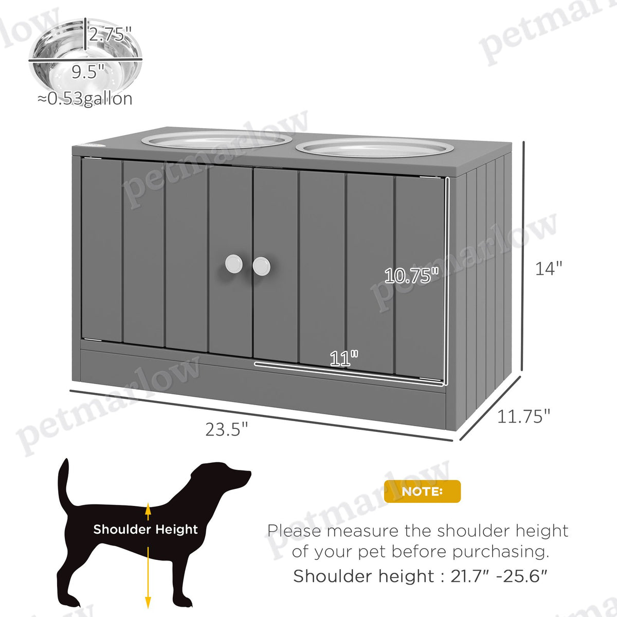 Elevated Dog Bowls with Storage Cabinet for Organized Feeding – view 5