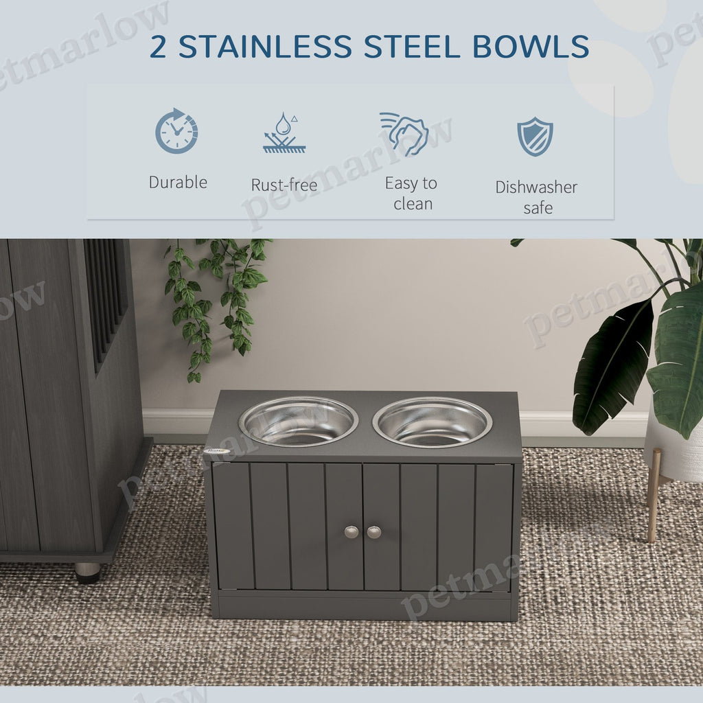 Elevated Dog Bowls with Storage Cabinet for Organized Feeding – view 6