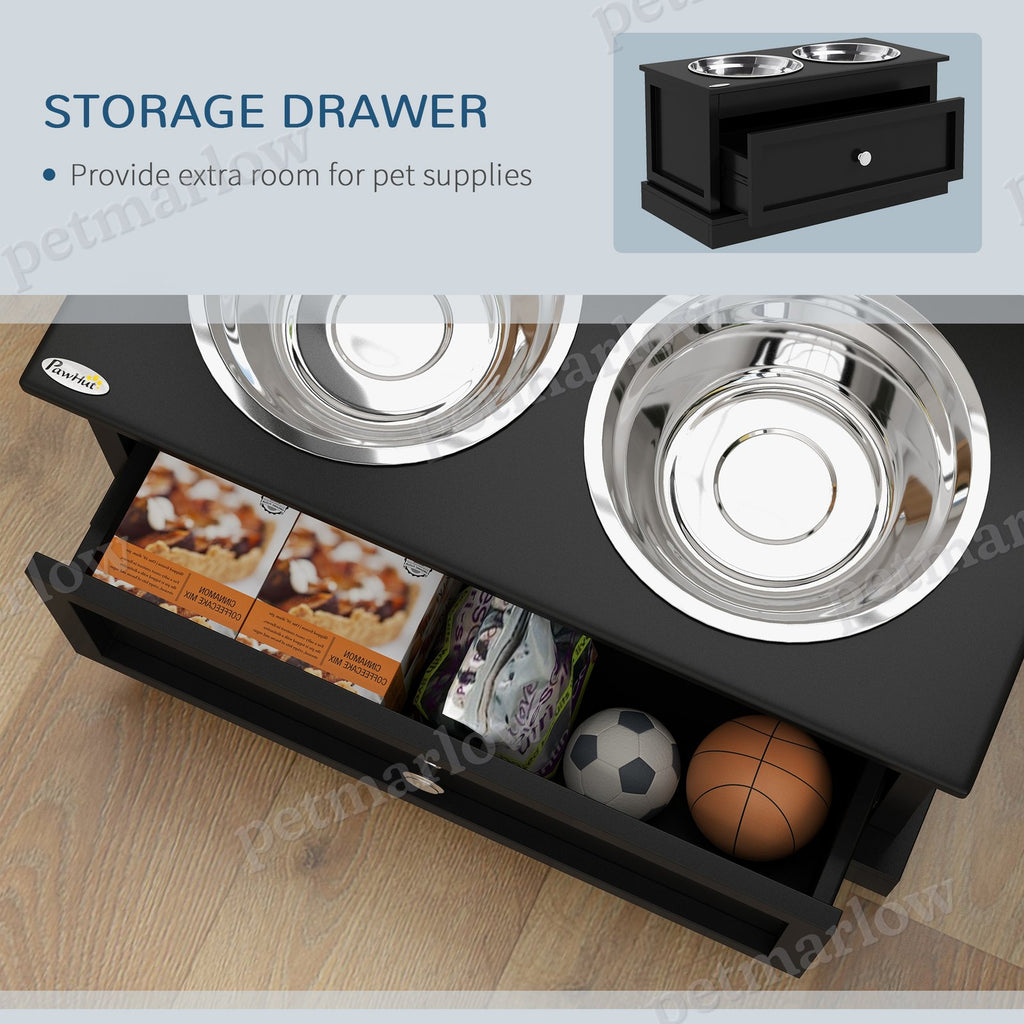 Elevated Dog Bowls with Storage Drawer for Large Dogs – view 5