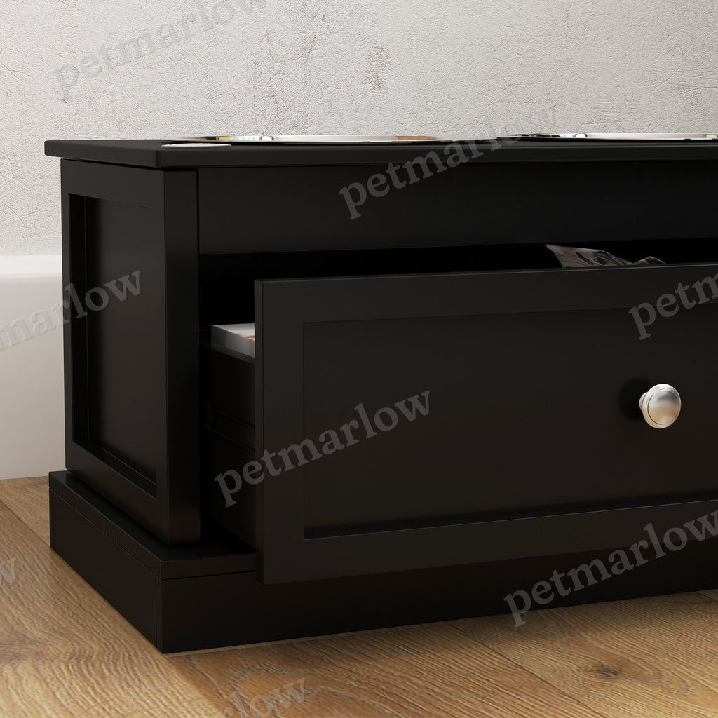 Elevated Dog Bowls with Storage Drawer for Large Dogs – view 6