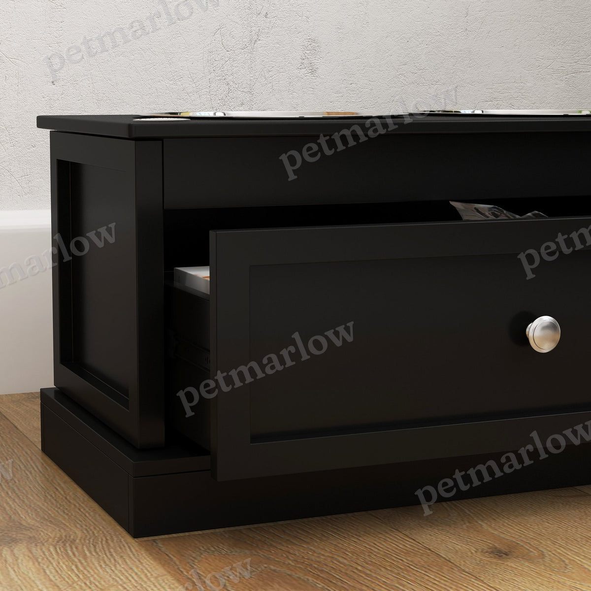 Elevated Dog Bowls with Storage Drawer for Large Dogs – view 6
