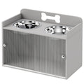 Elevated Dog Bowls with Storage for Large Dogs – Gray / 700x395x170 mm