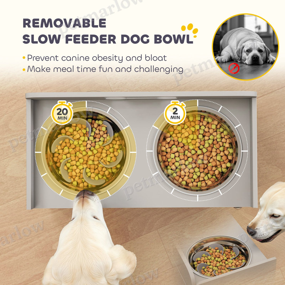 Elevated Dog Bowls with Storage for Large Dogs – view 4