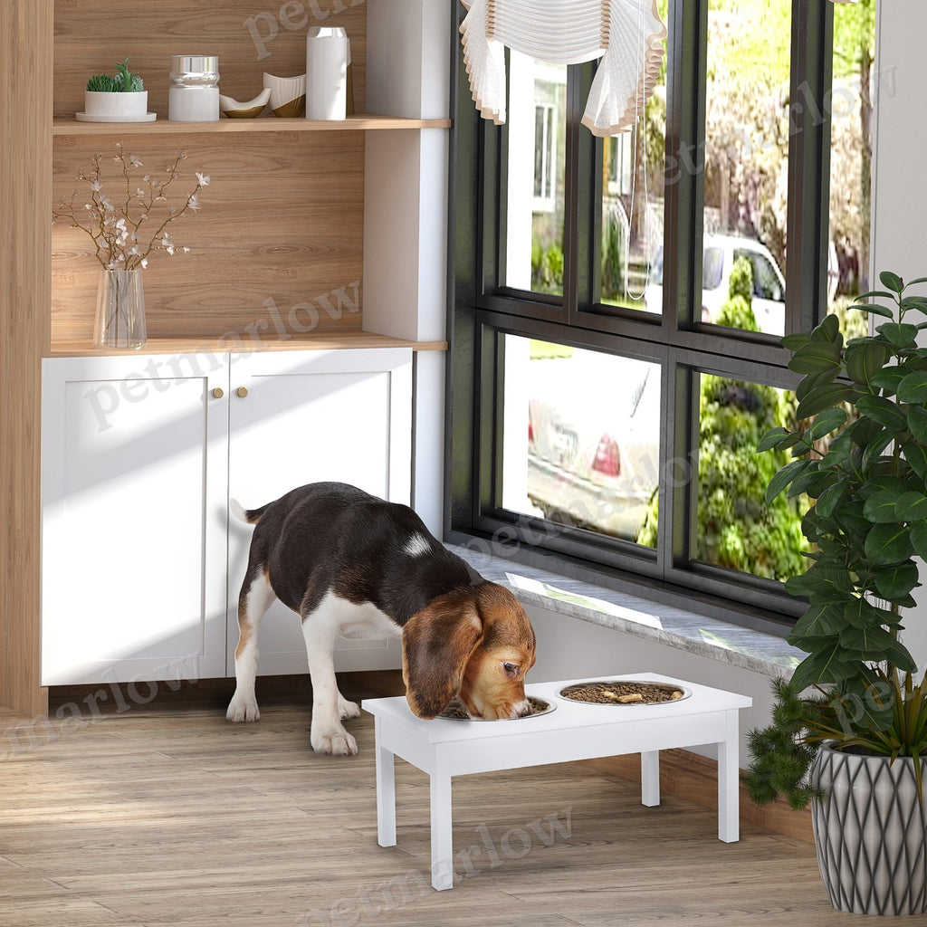 Elevated Dog Feeding Station with Stainless Steel Bowls – view 3