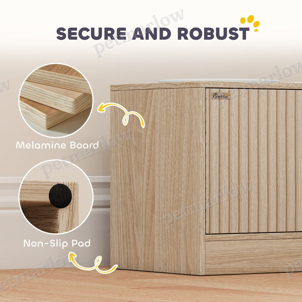 Elevated Dog Feeding Station with Storage Cabinet – view 3