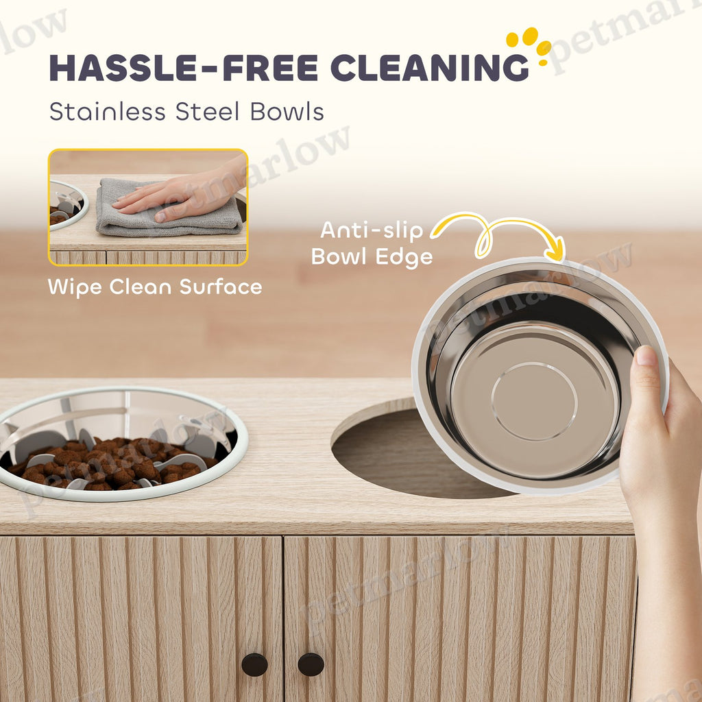 Elevated Dog Feeding Station with Storage Cabinet – view 5