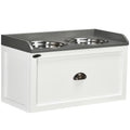 Elevated Dog Feeding Station with Storage for Large Dogs – White / 690x385x180 mm