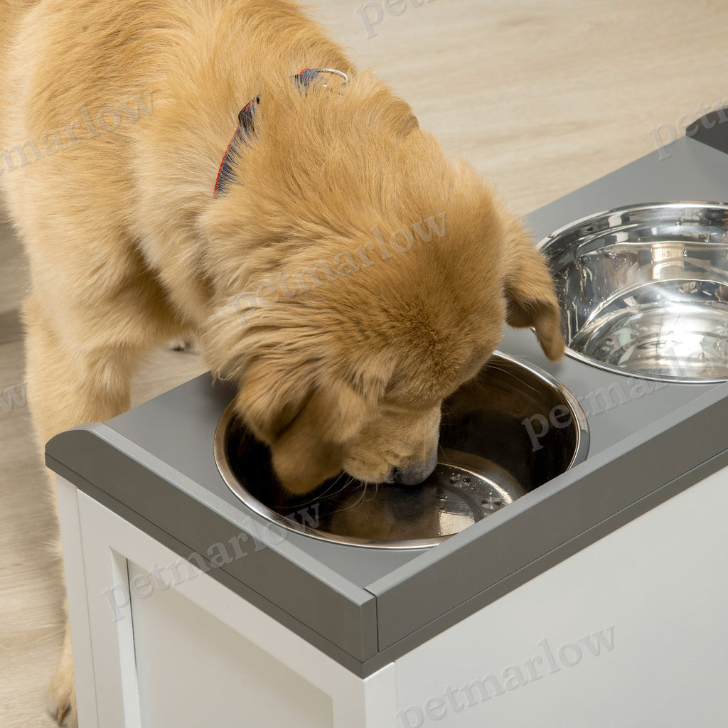 Elevated Dog Feeding Station with Storage for Large Dogs – view 4