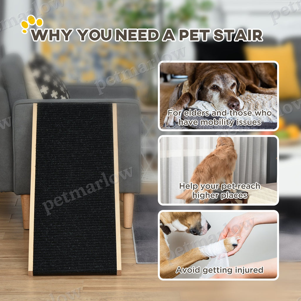 Elevated Dog Ramp for Bed, Adjustable Pet Ramp for Cats – view 4