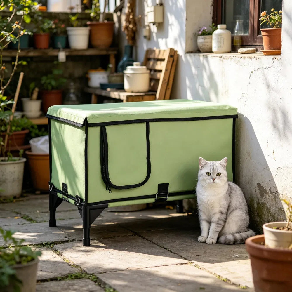 Elevated Heated Cat House for Cozy Comfort – view 2
