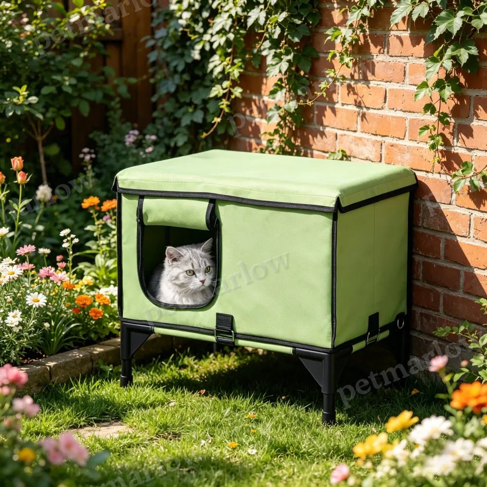 Elevated Heated Cat House for Cozy Comfort – view 3