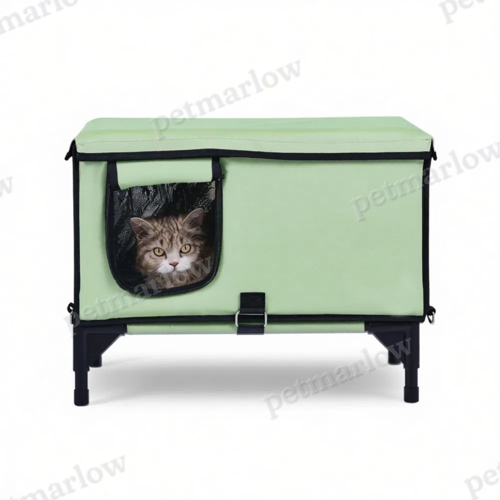Elevated Heated Cat House for Cozy Comfort – view 5