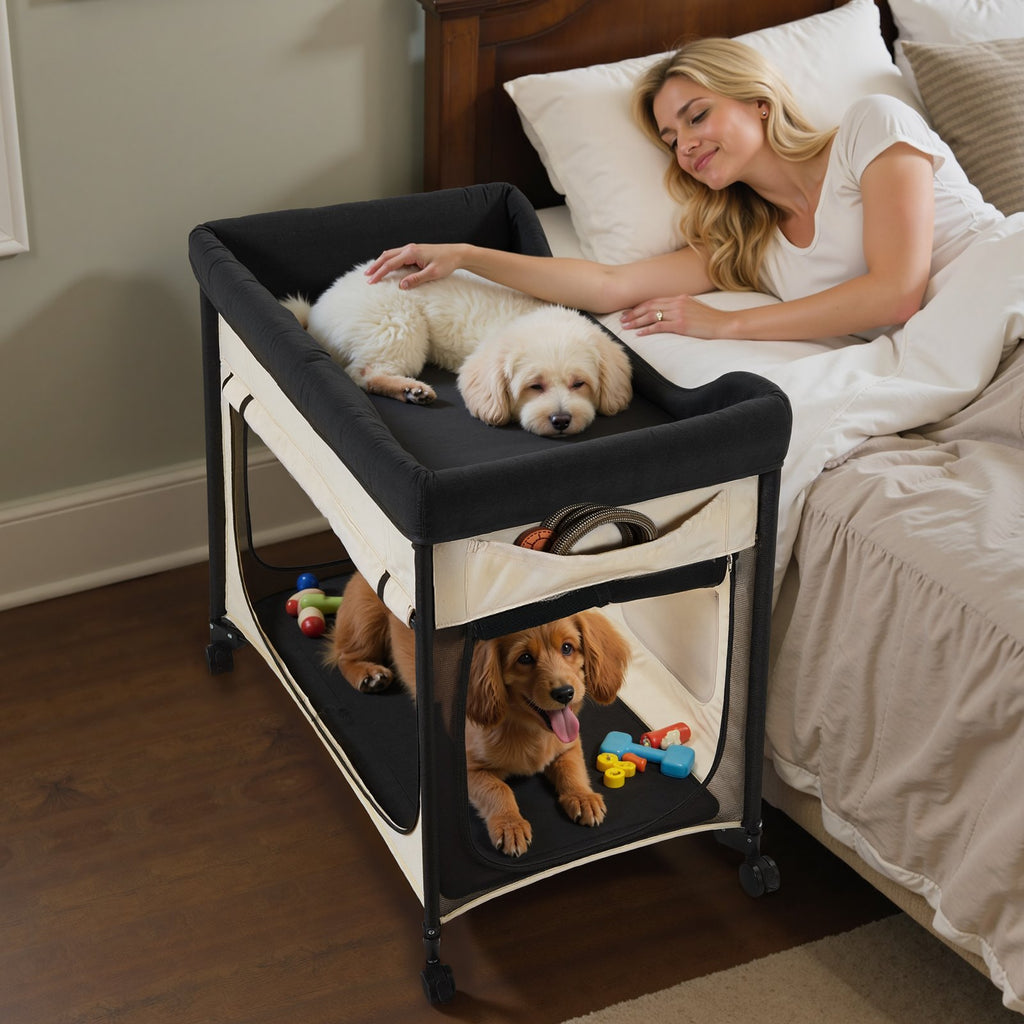 Elevated Lounge Pet Bed for Dogs with Dual-Level Design – view 2