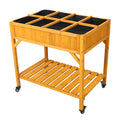 Elevated Mobile Raised Garden Bed with Storage Shelf – defaulttitle