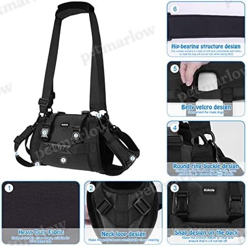 Emergency Backpack Pet Legs Support & Rehabilitation Dog Lift Harness for Large Dogs – view 5