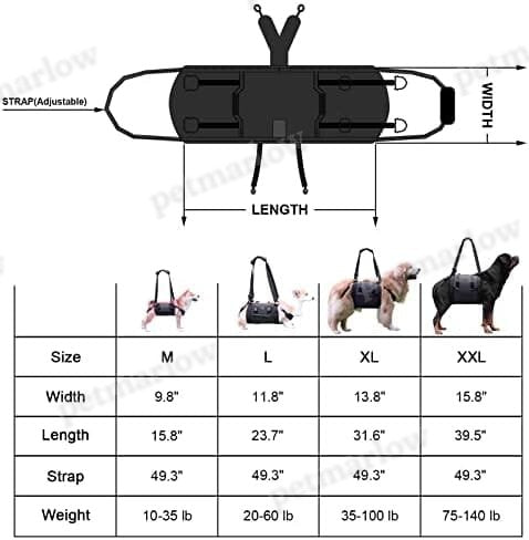 Emergency Backpack Pet Legs Support & Rehabilitation Dog Lift Harness for Large Dogs – view 6