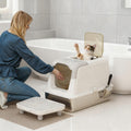 Enclosed Cat Litter Box with Scoop and Deodorizer Bag