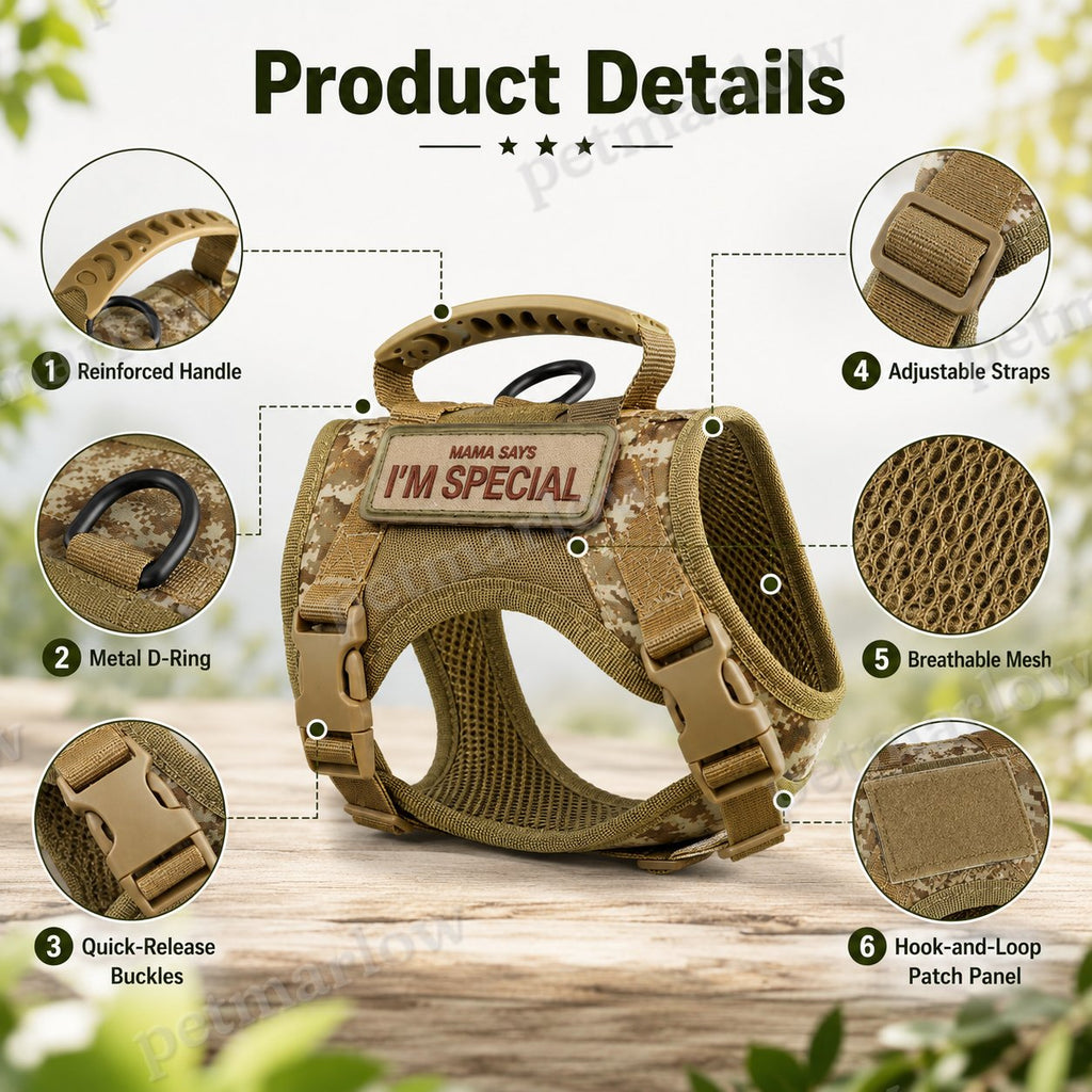 Escape-Resistant Adjustable Breathable Mesh Cat Harness (Vest-Style) – view 5