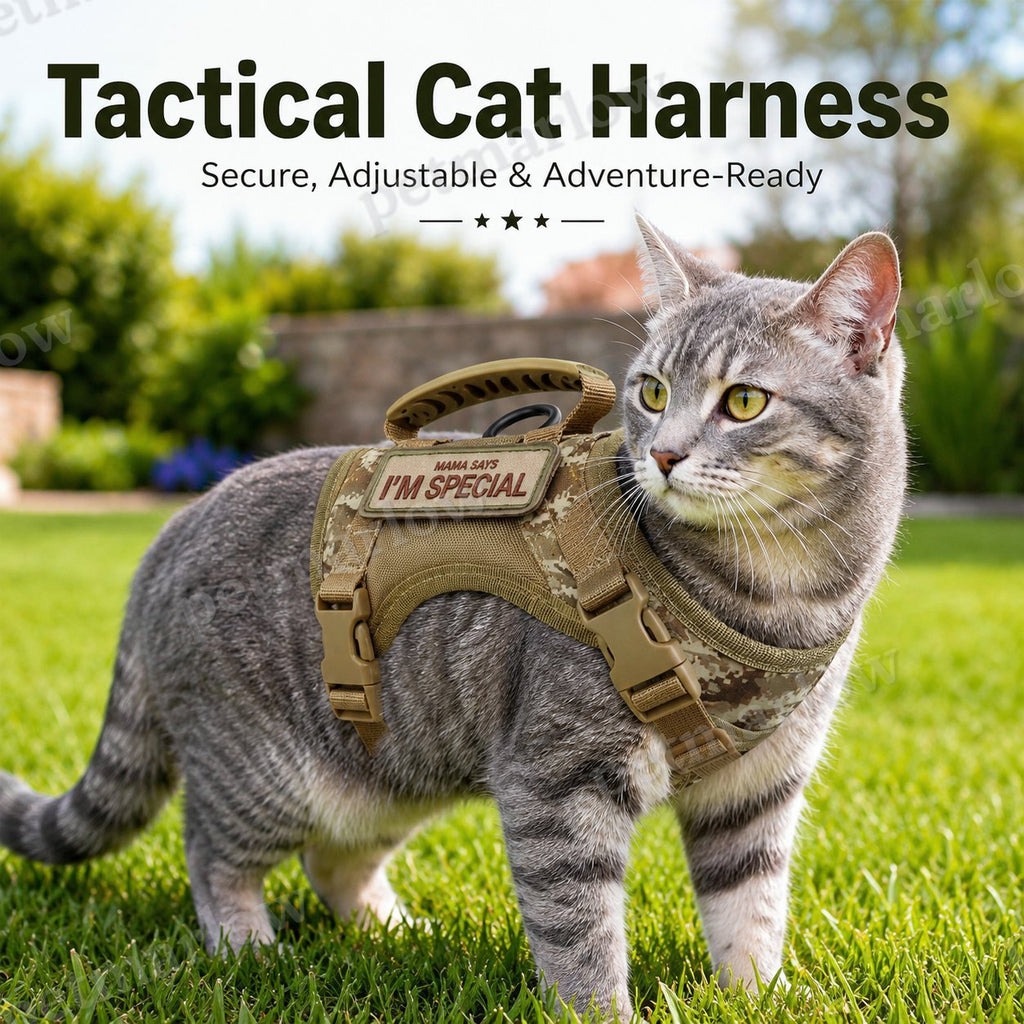 Escape-Resistant Adjustable Breathable Mesh Cat Harness (Vest-Style) – view 6