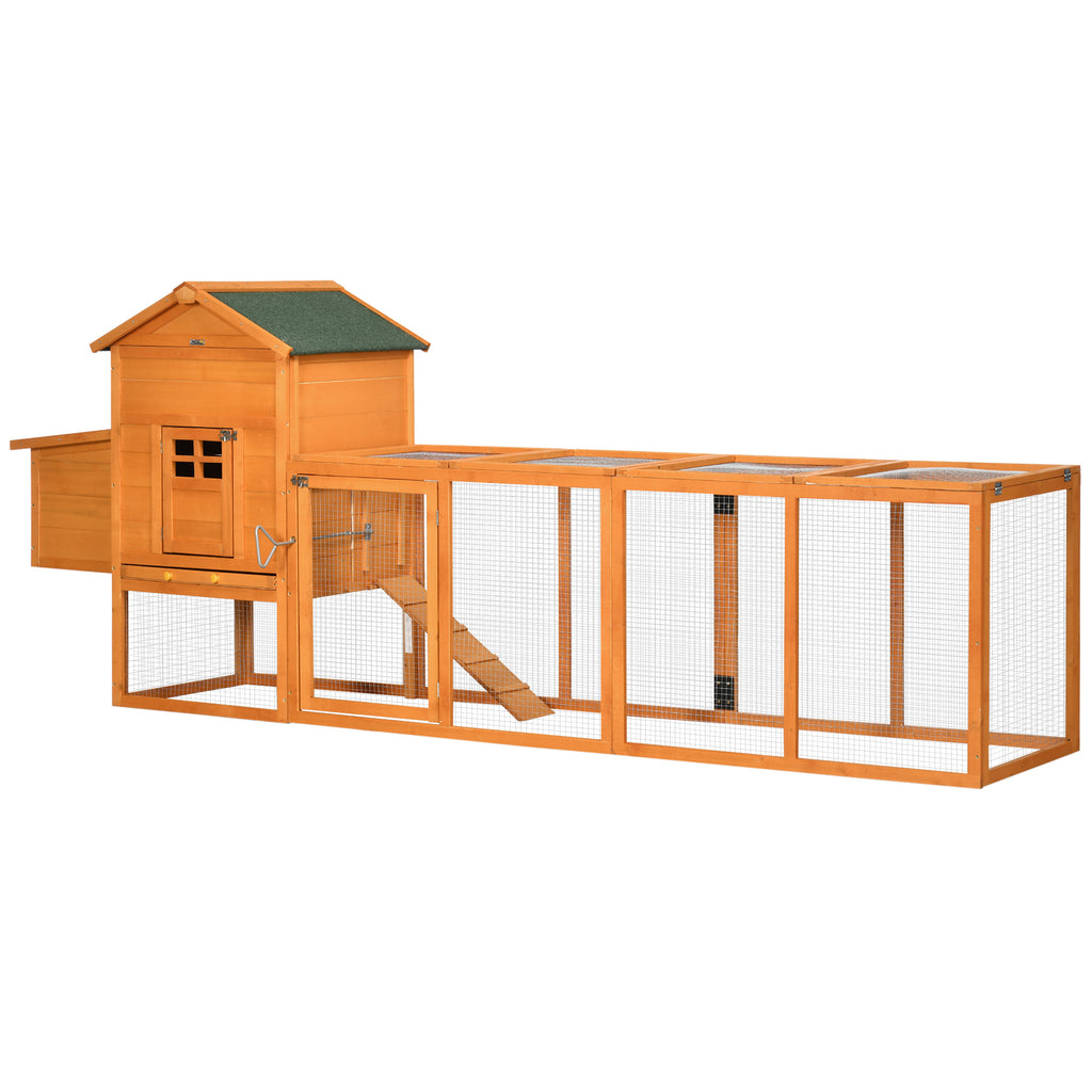 Extra Large Chicken Coop with Removable Tray – Orange / 1065x200x645 mm