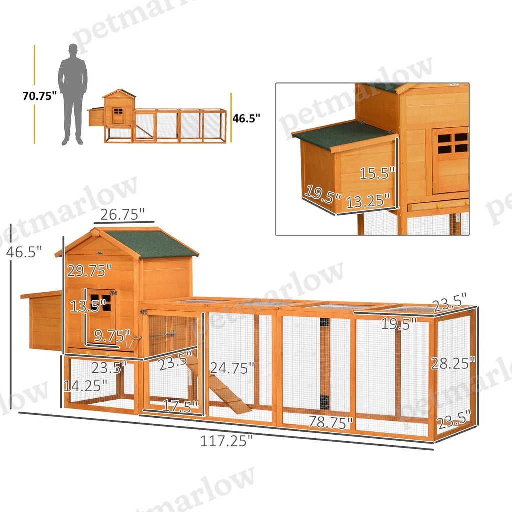 Extra Large Chicken Coop with Removable Tray – view 4