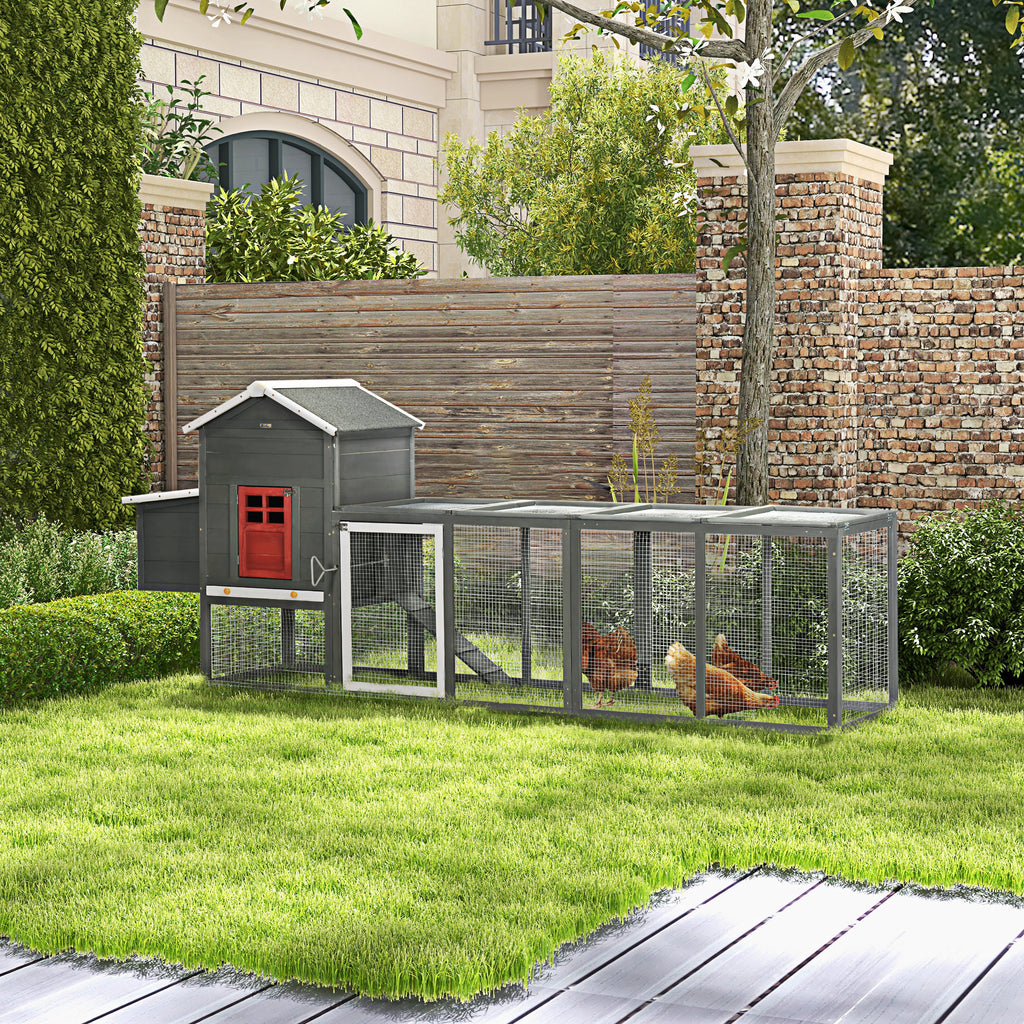 Extra Large Chicken Coop with Slide-Out Tray and Nesting Box