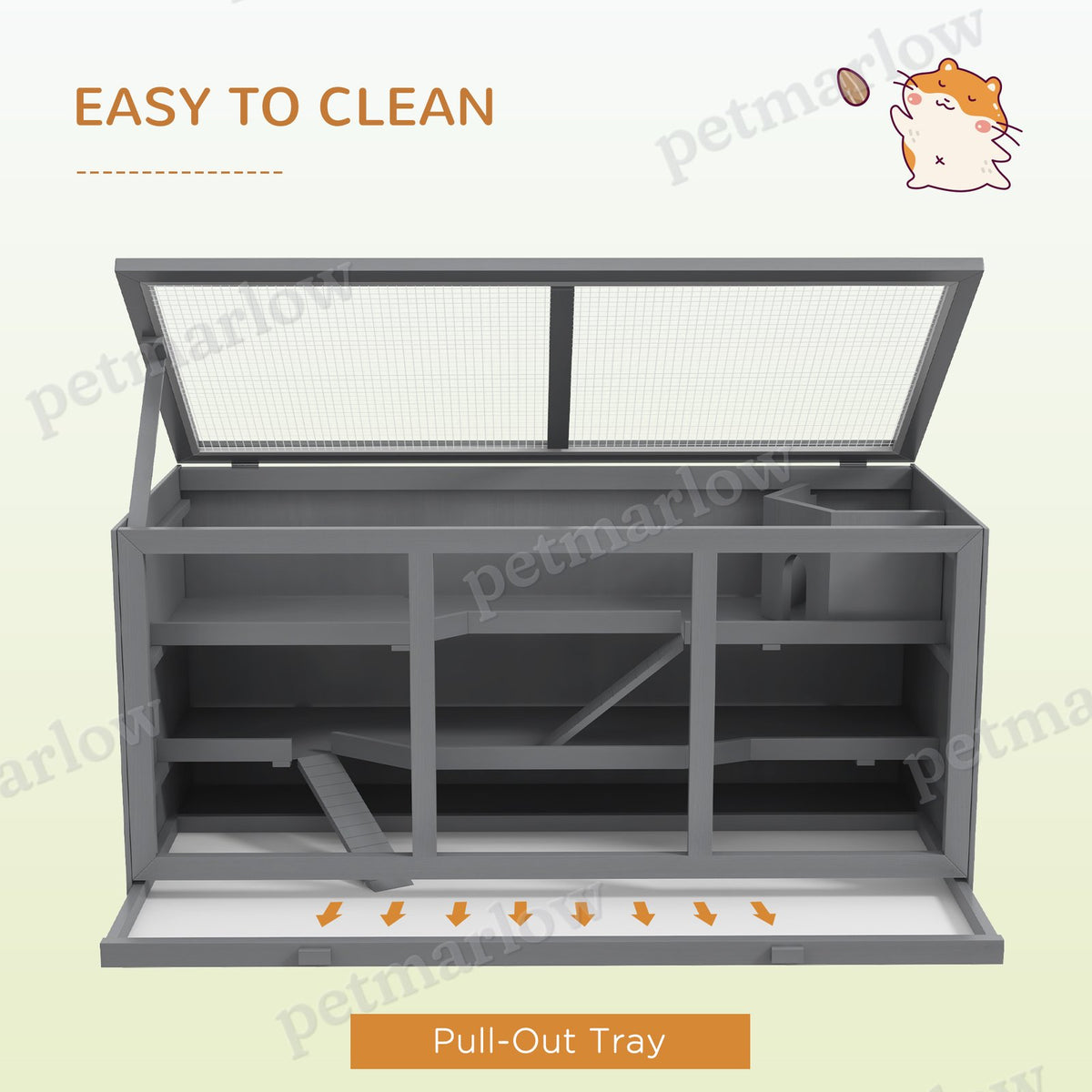 Extra Large Hamster Cage with Opening Roof and Ramps – view 4
