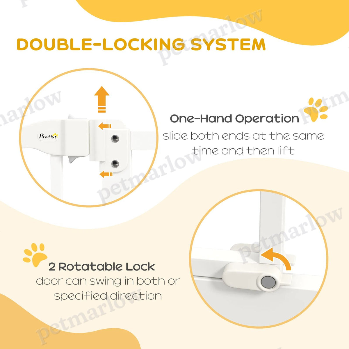 Extra Tall Dog Gate with Auto Close and Double Locking – view 3