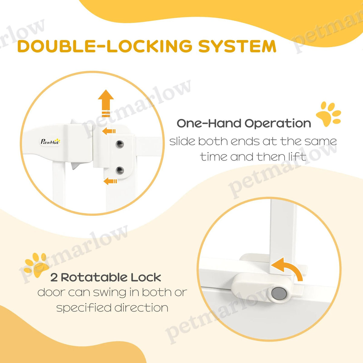 Extra Tall Dog Gate with Auto Close and Double Locking – view 4