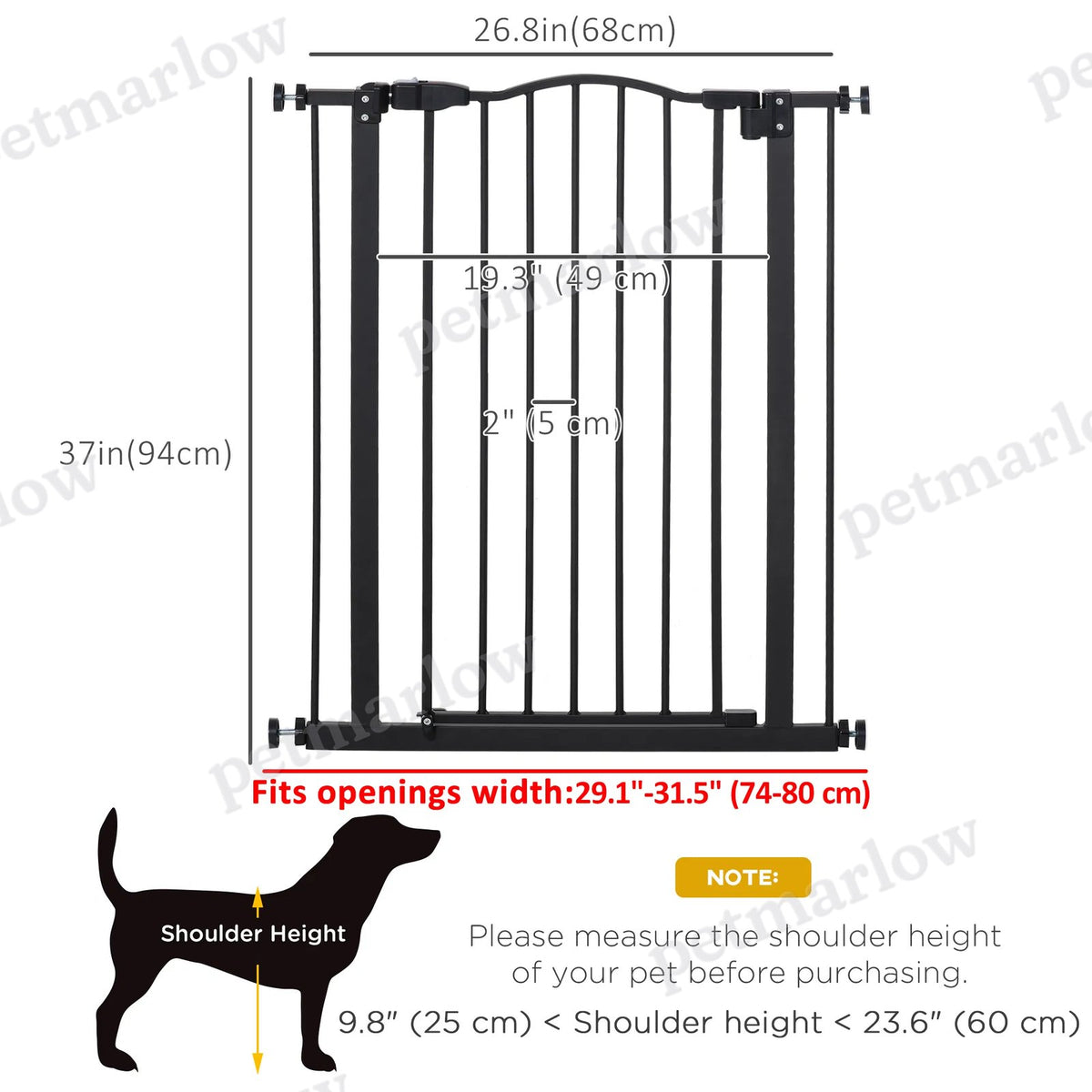 Extra Tall Dog Gate with Door – view 3