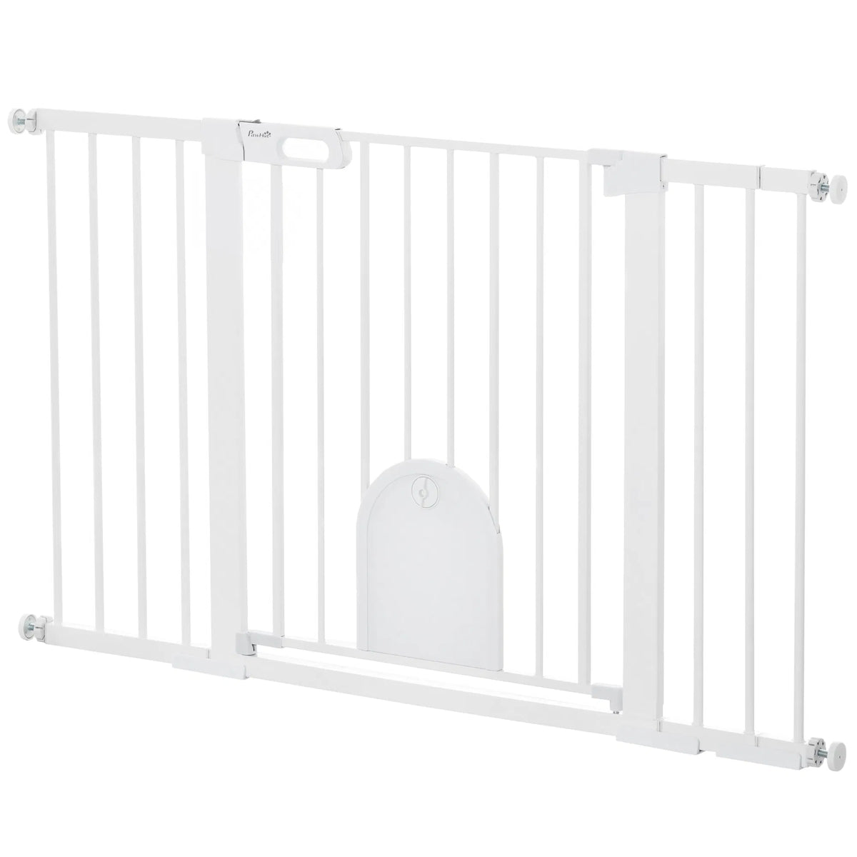 Extra Wide Pet Gate Barrier with Small Door for Dogs
