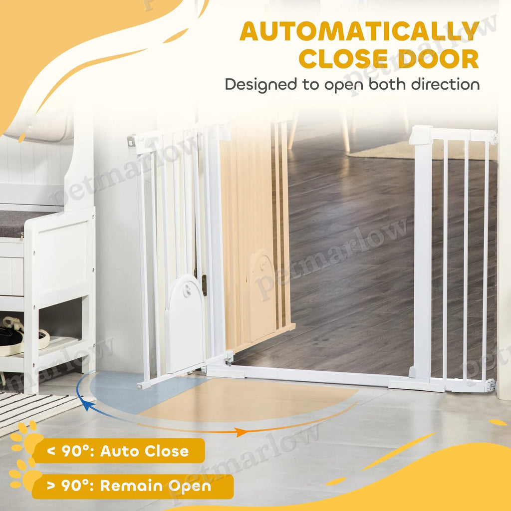 Extra Wide Pet Gate Barrier with Small Door for Dogs – view 3
