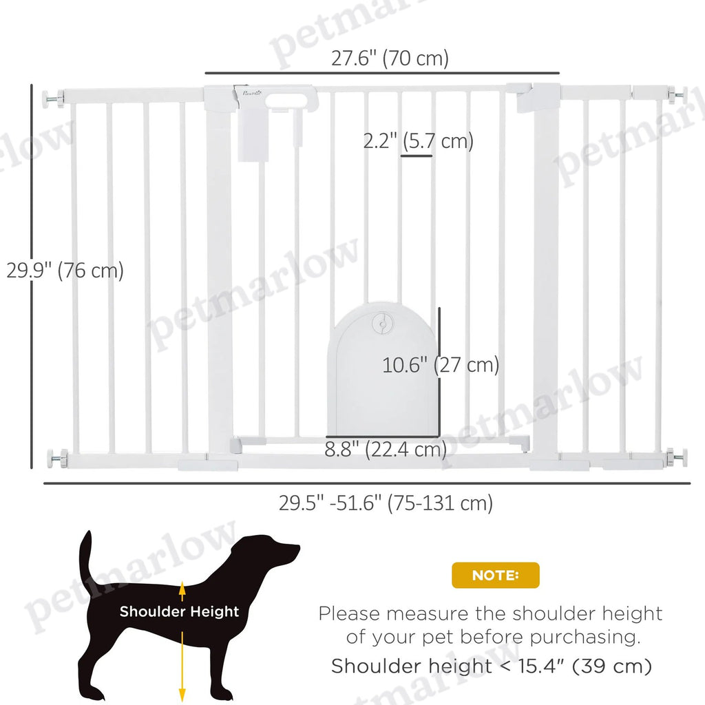 Extra Wide Pet Gate Barrier with Small Door for Dogs – view 4