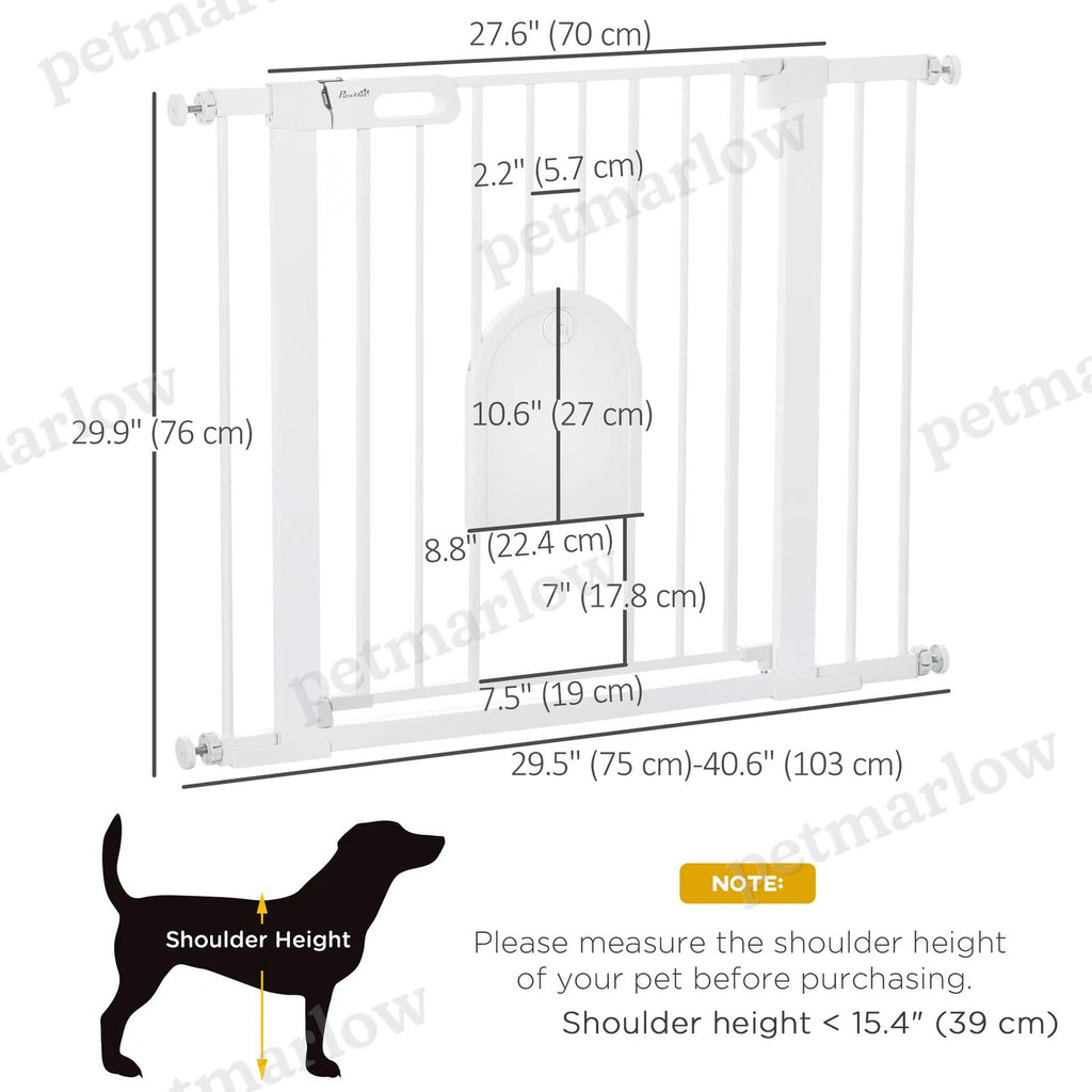 Extra Wide Pet Gate Barrier with Small Door for Dogs – view 6