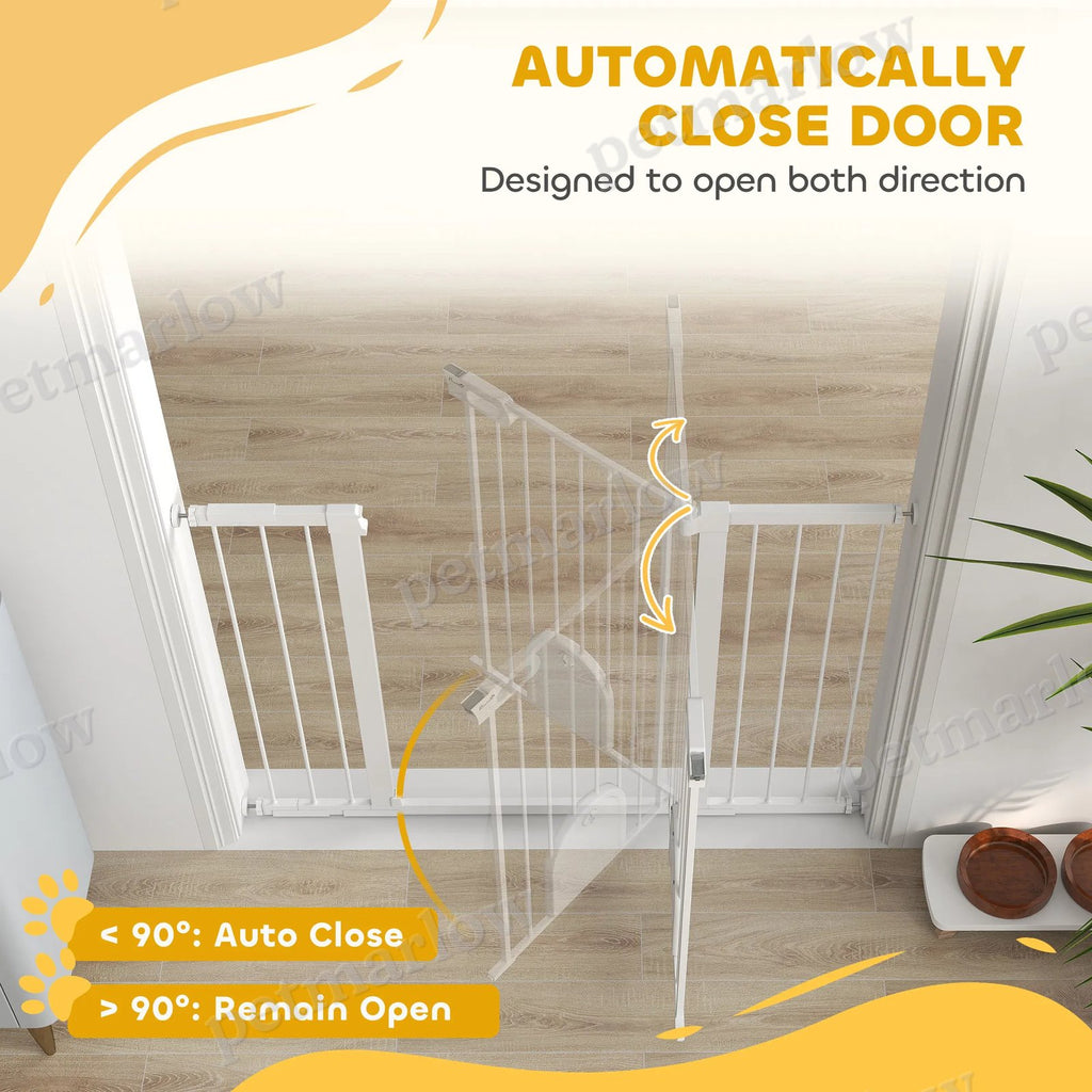 Extra Wide Pet Gate Barrier with Small Door for Safety – view 3