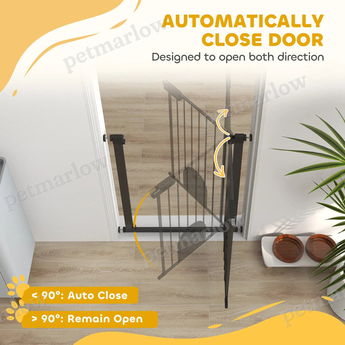Extra Wide Pet Gate with Small Door for Dogs – view 5