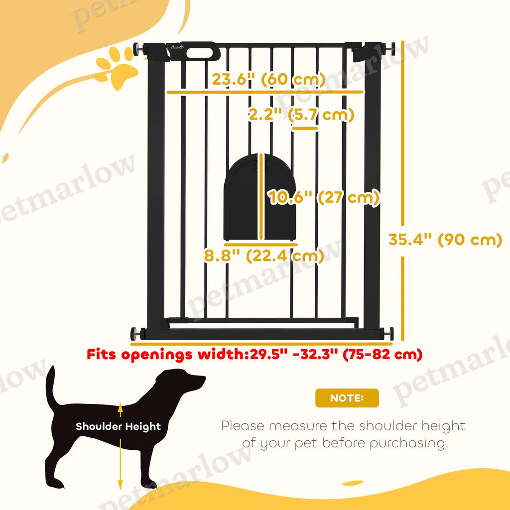 Extra Wide Pet Gate with Small Door for Dogs – view 6