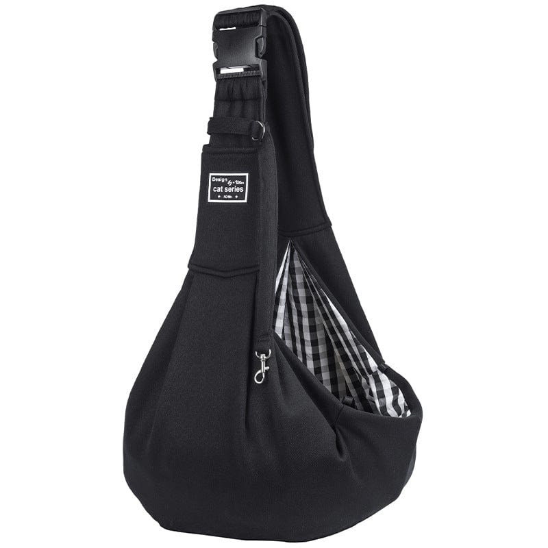 Hands-Free Pet Sling Carrier for Small Dogs and Cats – Black